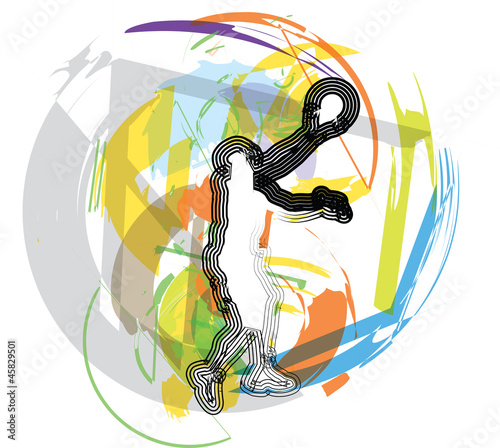 Basketball player in action