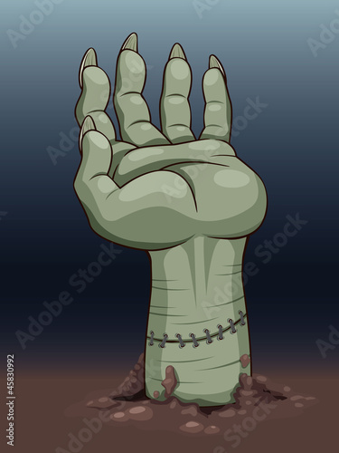 illustration of hand zombie. Vector