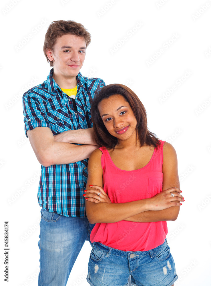 Fototapeta premium Young man with girlfriend