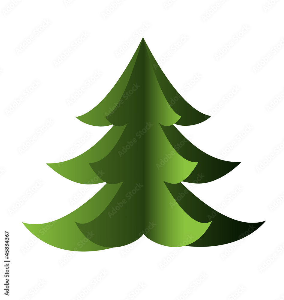 christmas tree isolated on white background, vector for design christmas tree isolated on white background, vector for design