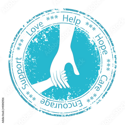Hand of the child in father encouragement. Support moral.