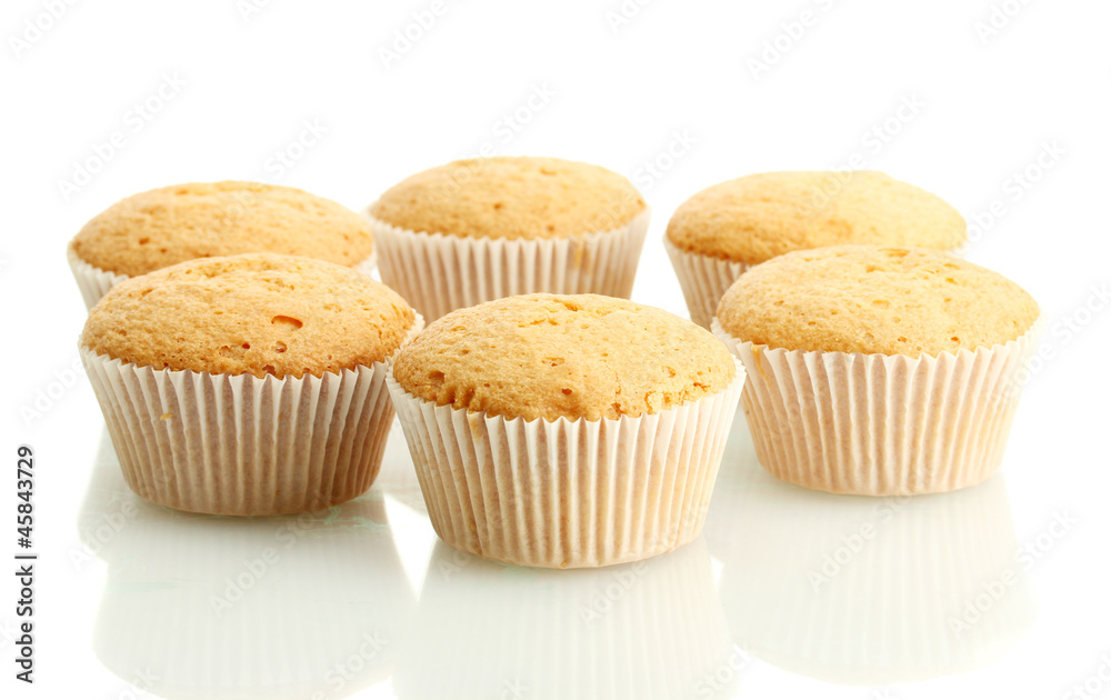 tasty muffin cakes, isolated on white tasty muffin cakes, isolated on white