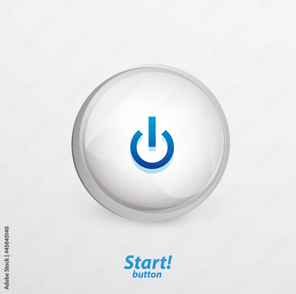 Blue vector start button Blue vector start button