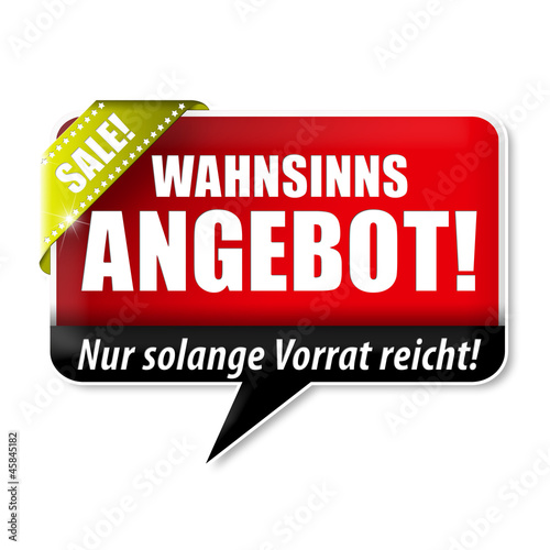 Wahnsinnsangebot! Button, Icon