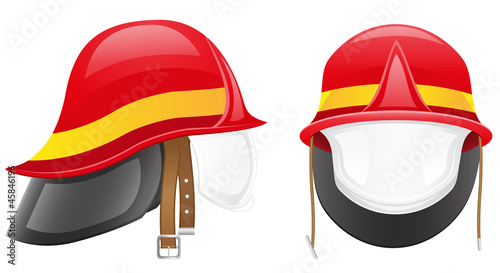 firefighter helmet vector illustration