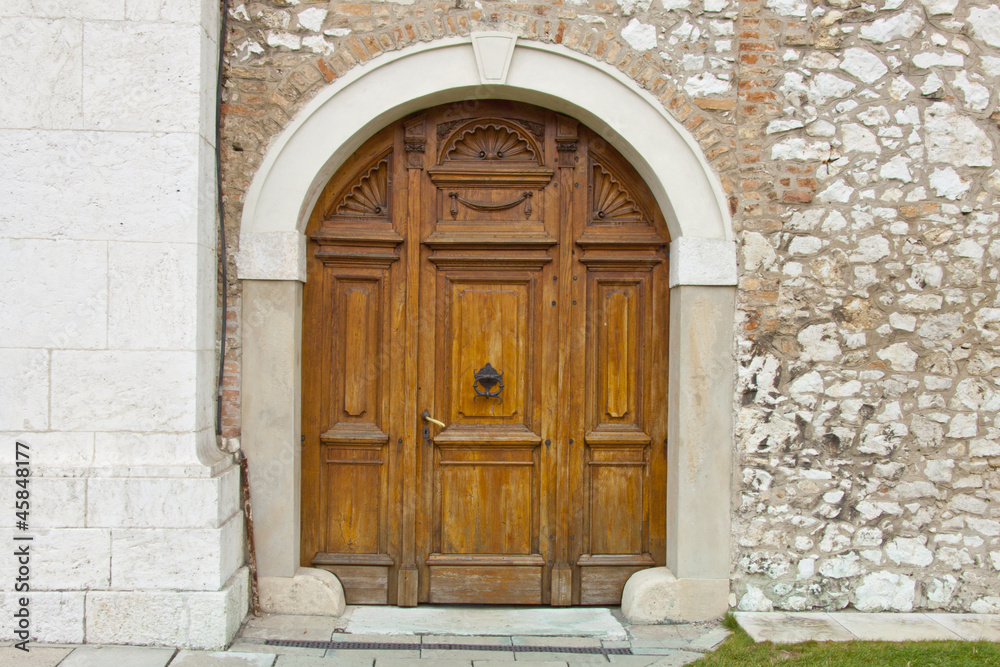 Wooden door -  Camedule Monastery, Bielany Cracow.