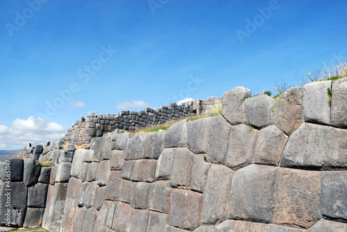 Vista de la fortaleza de Sacsayhuaman. Peru