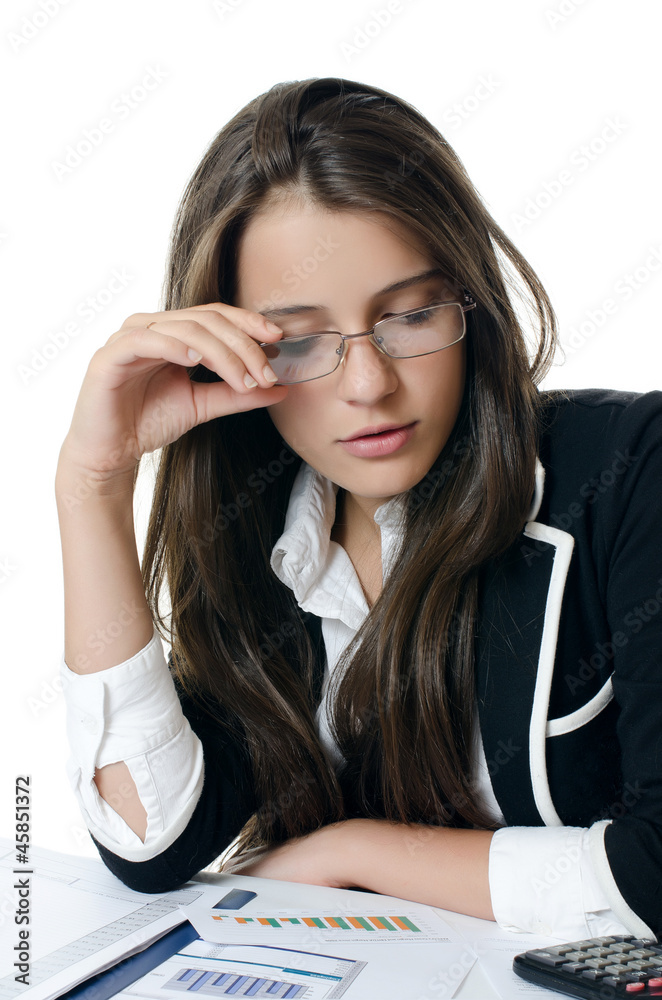 Portrait of the young beautiful businesswoman Portrait of the young beautiful businesswoman