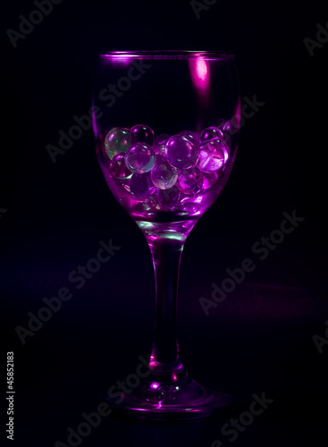 Abstract wine glass