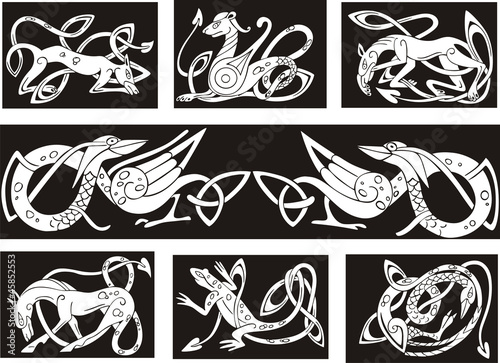 celtic knot patterns wuth animals