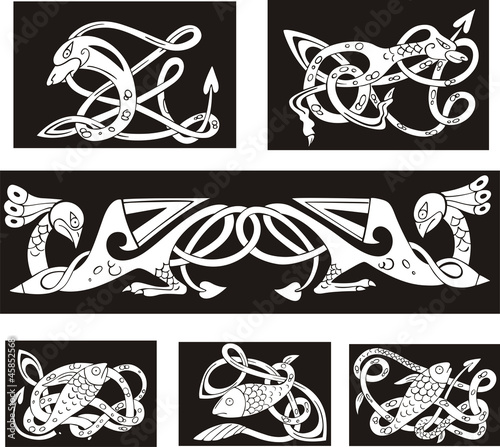 Animalistic celtic knot patterns