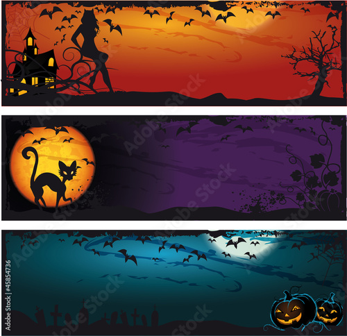 Halloween set banner