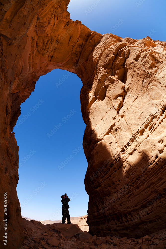 Photographer in the desert