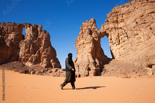 Nomad in the Sahara desert