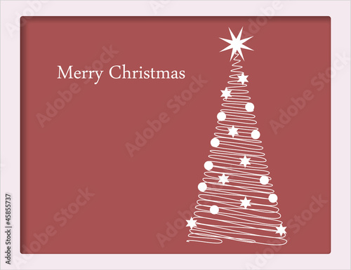 Christmas card with tree