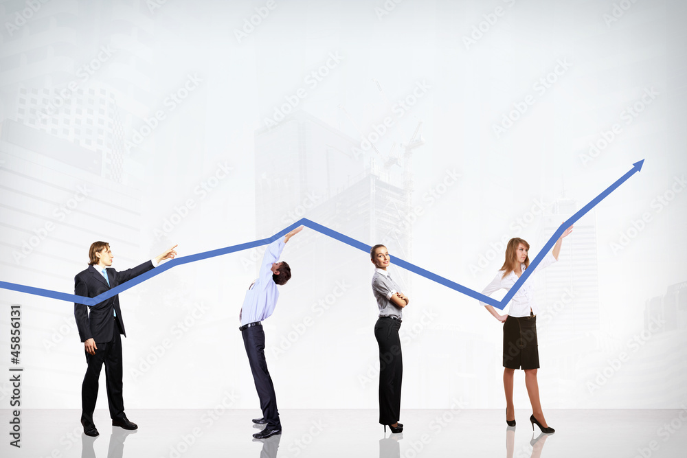 Fototapeta premium Business Growth And Success Graph