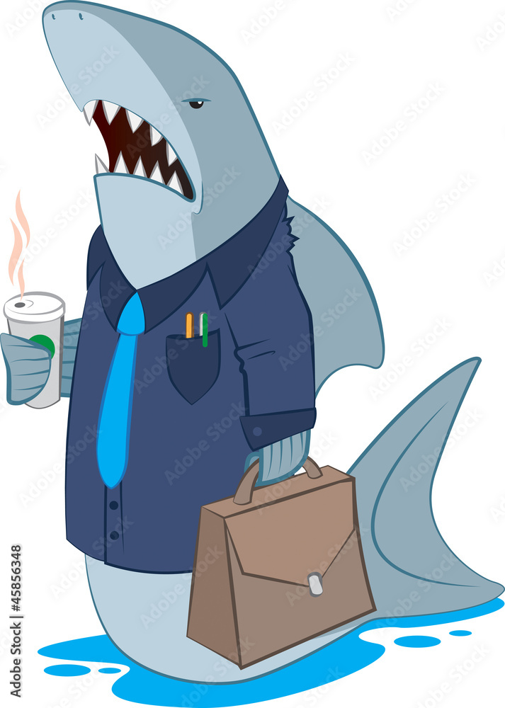 Business Shark - obrazy, fototapety, plakaty 