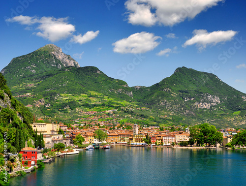 Fototapet the city of Riva del Garda, Lago di Garda,Italy