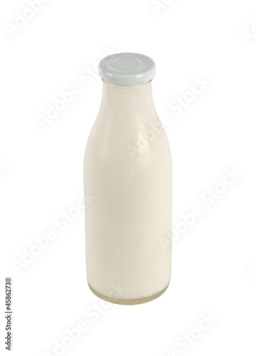 milk bottle isolated