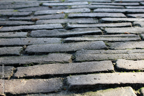 Plastersteine von einem Gehweg in Hilversum (Niederlande)