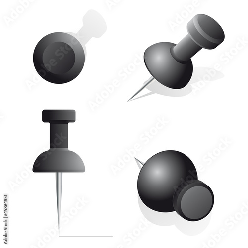 Stecknadel schwarz Set