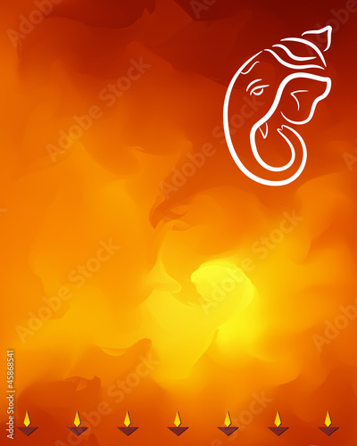 Ganesha Diwali Card Design