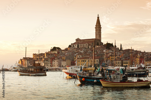 the old town Rovinj at sunset