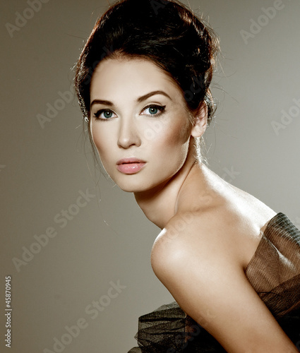 Beautiful woman with fashion hairstyle