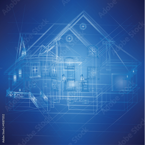 Urban Blueprint (vector). Architectural background