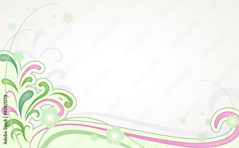 Abstract floral decorative background in light colors