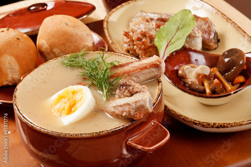 traditional soup with ribs