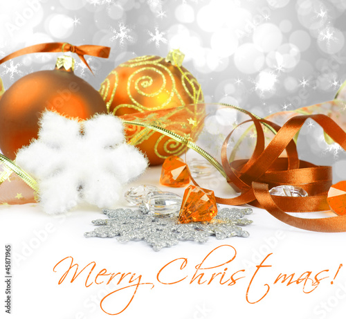 New year sphere with ribbon