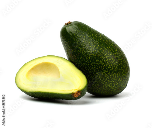 Avocado isolated on white background.