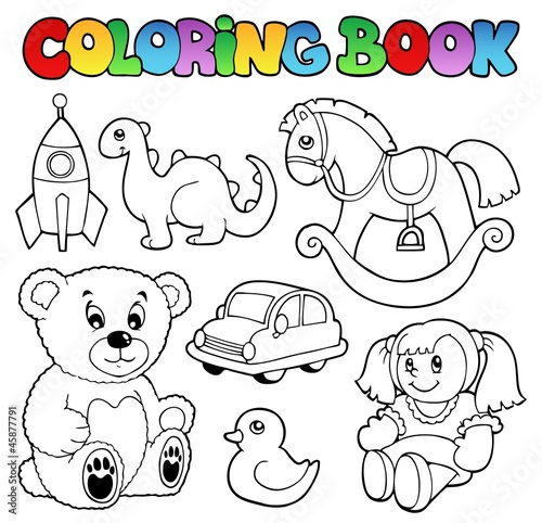 Coloring book toys theme 1