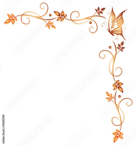 Herbst, frame, Blätter, Laub, Ranke, Herbstfarben