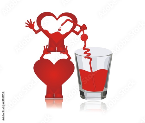 hearts drink blood (transfusion)