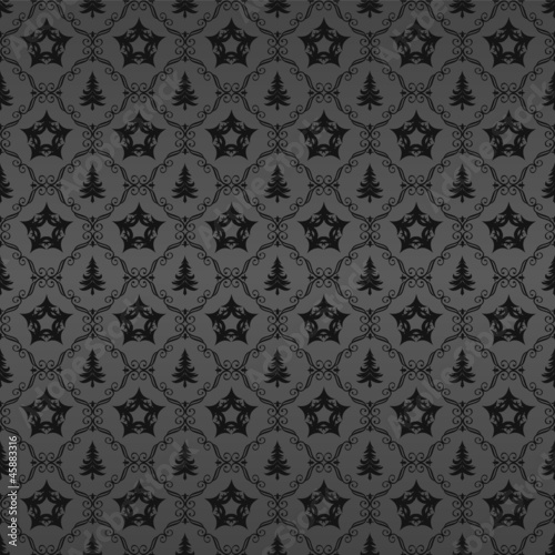 gray wallpaper with stars and trees