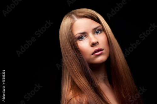 Beautiful woman with healthy long hair