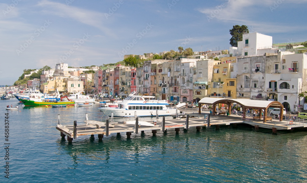 Hafen von Procida, Golf von Neapel, Italien