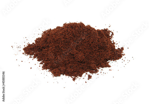 Ground cloves, isolated on a white background