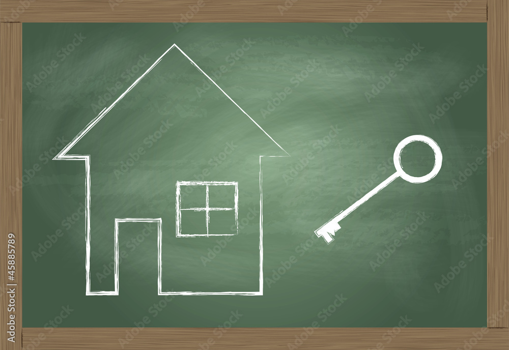 House and key vector background safety and investment House and key vector background safety and investment