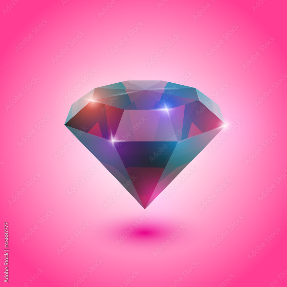 A beautiful ruby gem (vector object) A beautiful ruby gem (vector object)