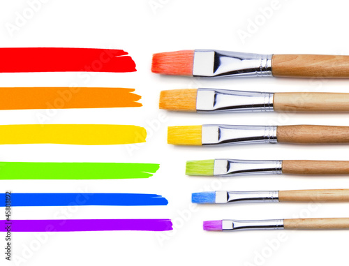Bunte Pinselstriche