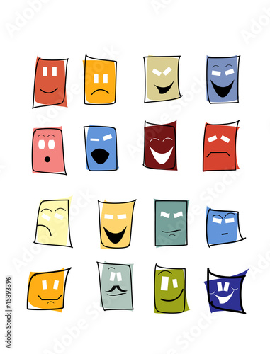expressions mimic set of mask