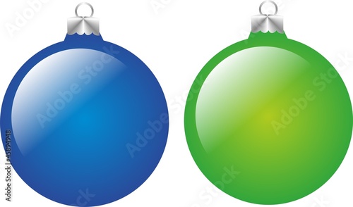 Weihnachtskugeln blau grün