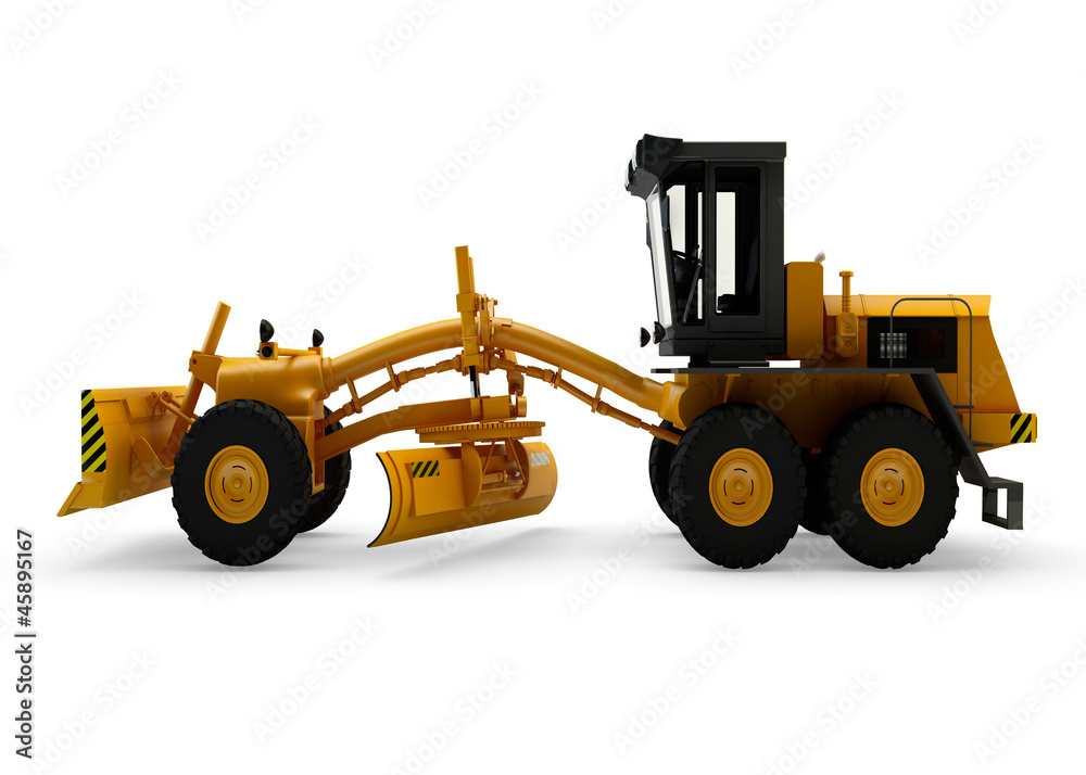 Grader machine isolated on white bacground Grader machine isolated on white bacground