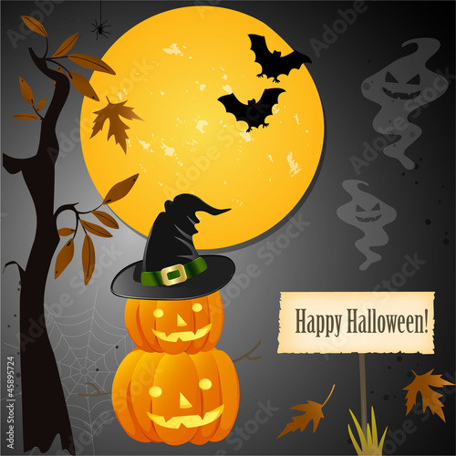 Halloween card with place for your text