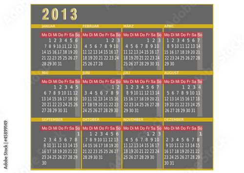 jahreskalender 2013
