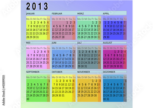 jahreskalender 2013