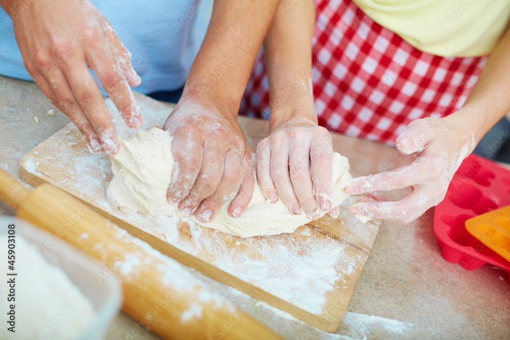 Preparing pastry